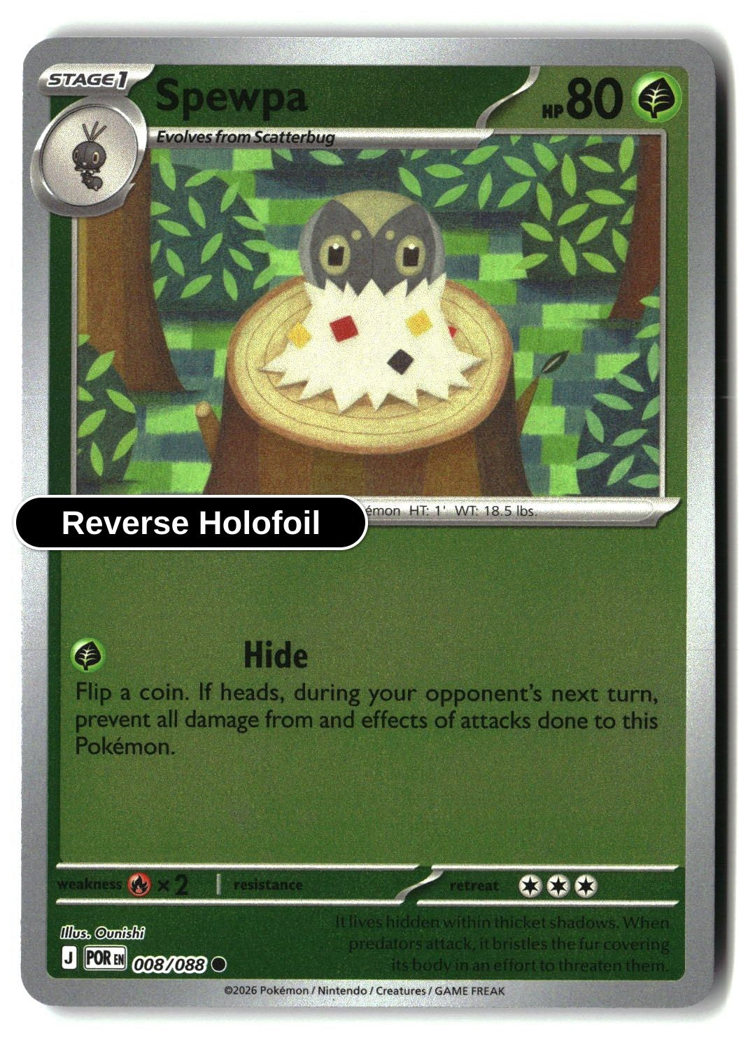 Spewpa - 008/088 - [POR - ME03: Perfect Order] - Reverse Holofoil