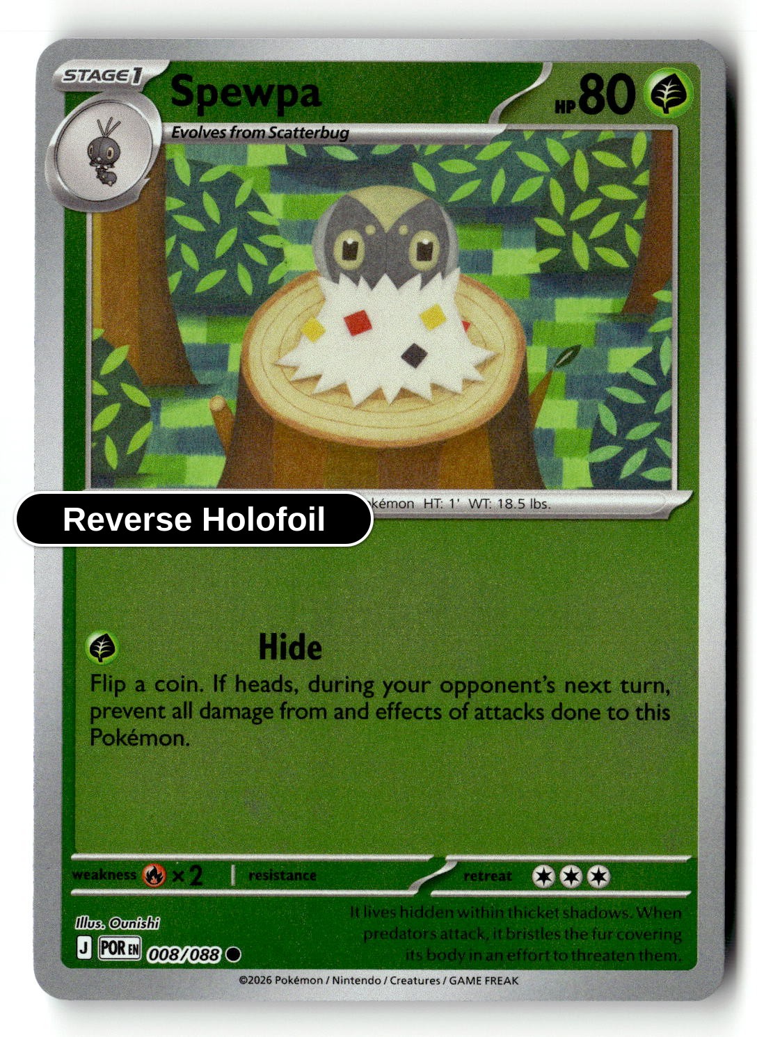 Spewpa - 008/088 - [POR - ME03: Perfect Order] - Reverse Holofoil