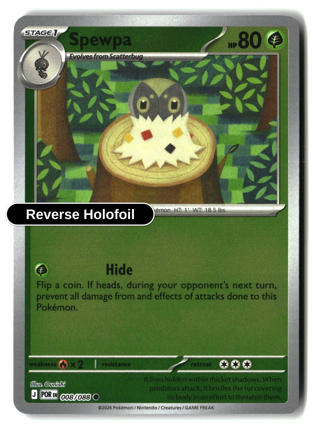 Spewpa - 008/088 - [POR - ME03: Perfect Order] - Reverse Holofoil