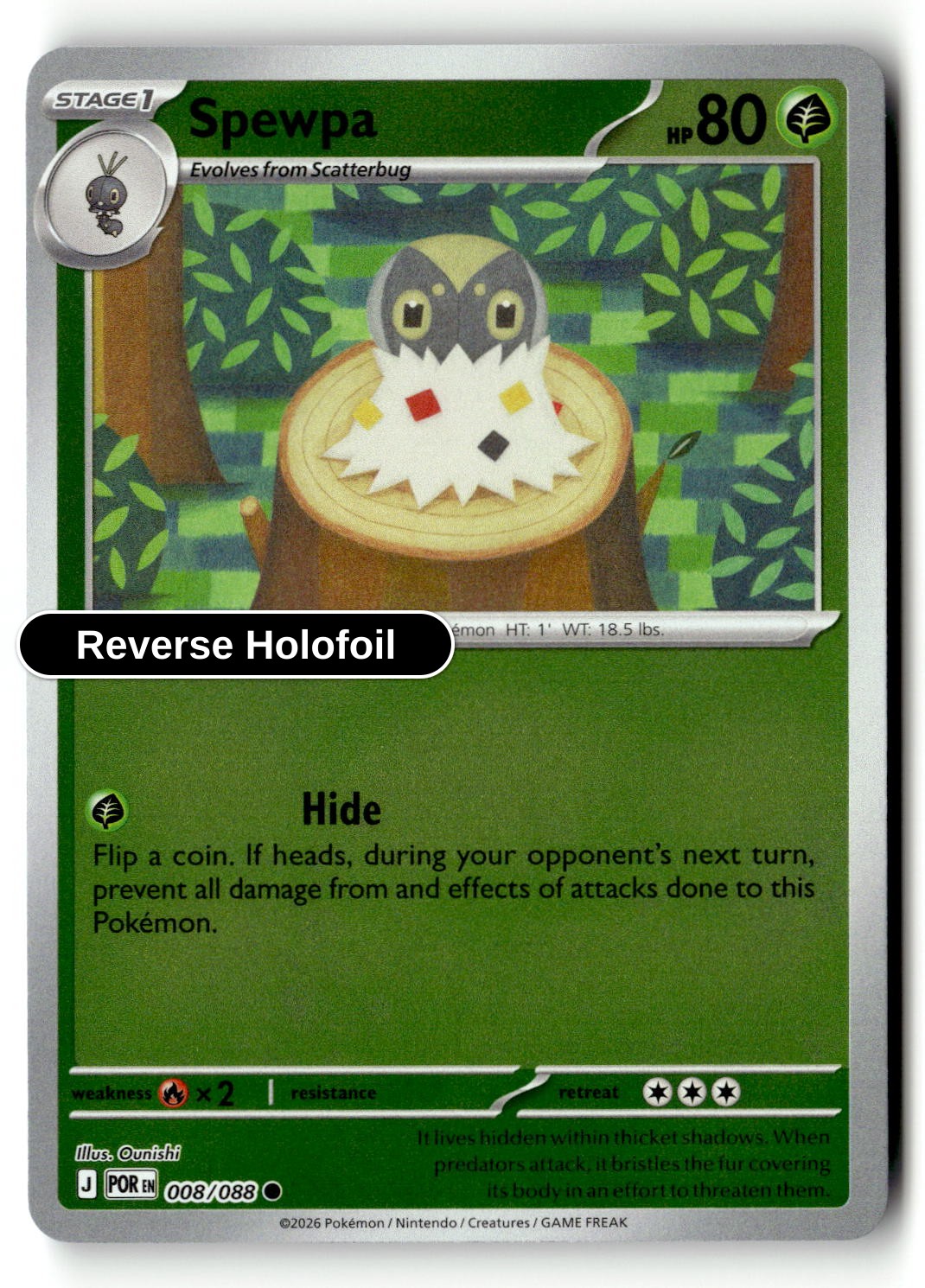 Spewpa - 008/088 - [POR - ME03: Perfect Order] - Reverse Holofoil