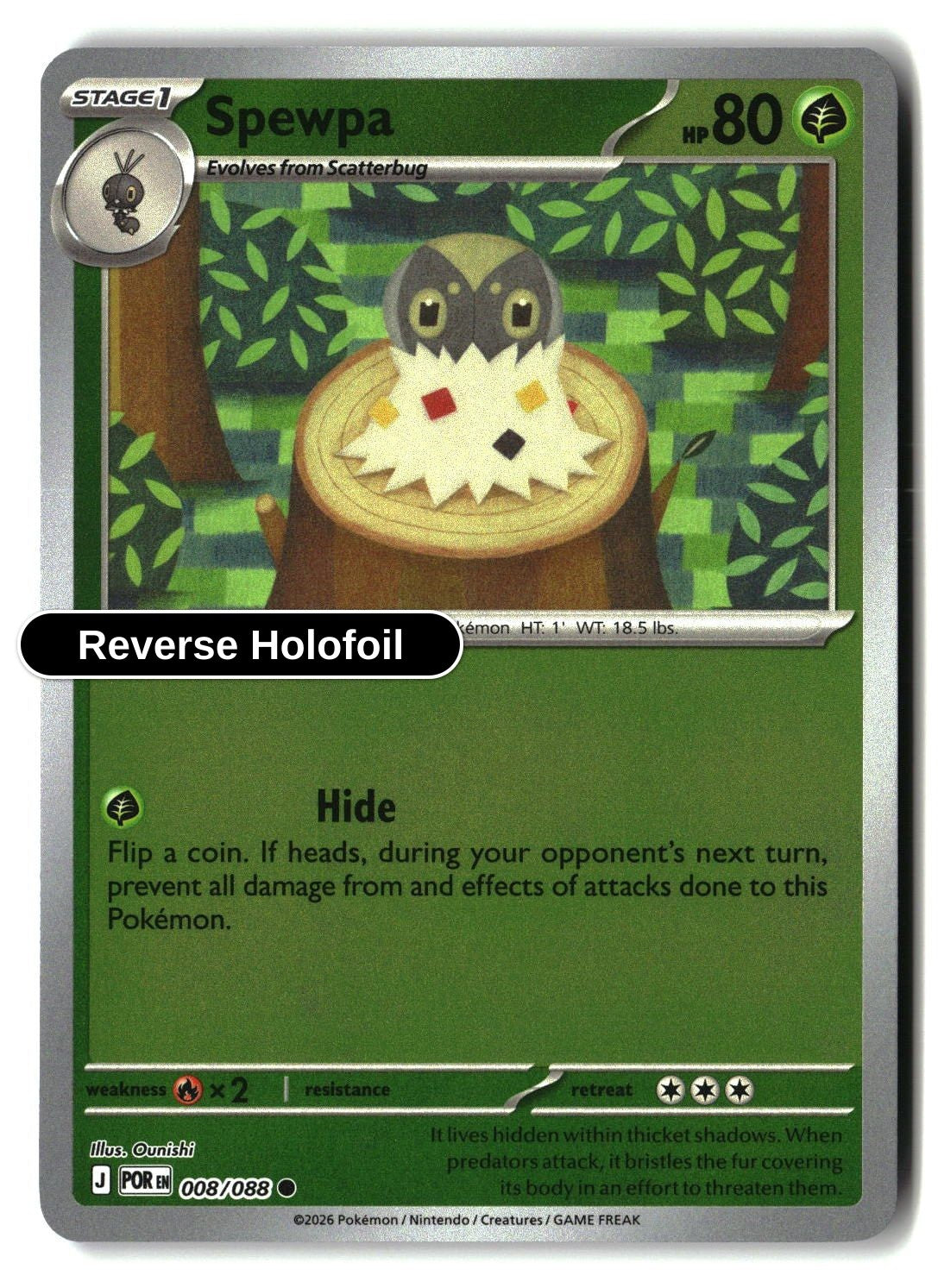 Spewpa - 008/088 - [POR - ME03: Perfect Order] - Reverse Holofoil