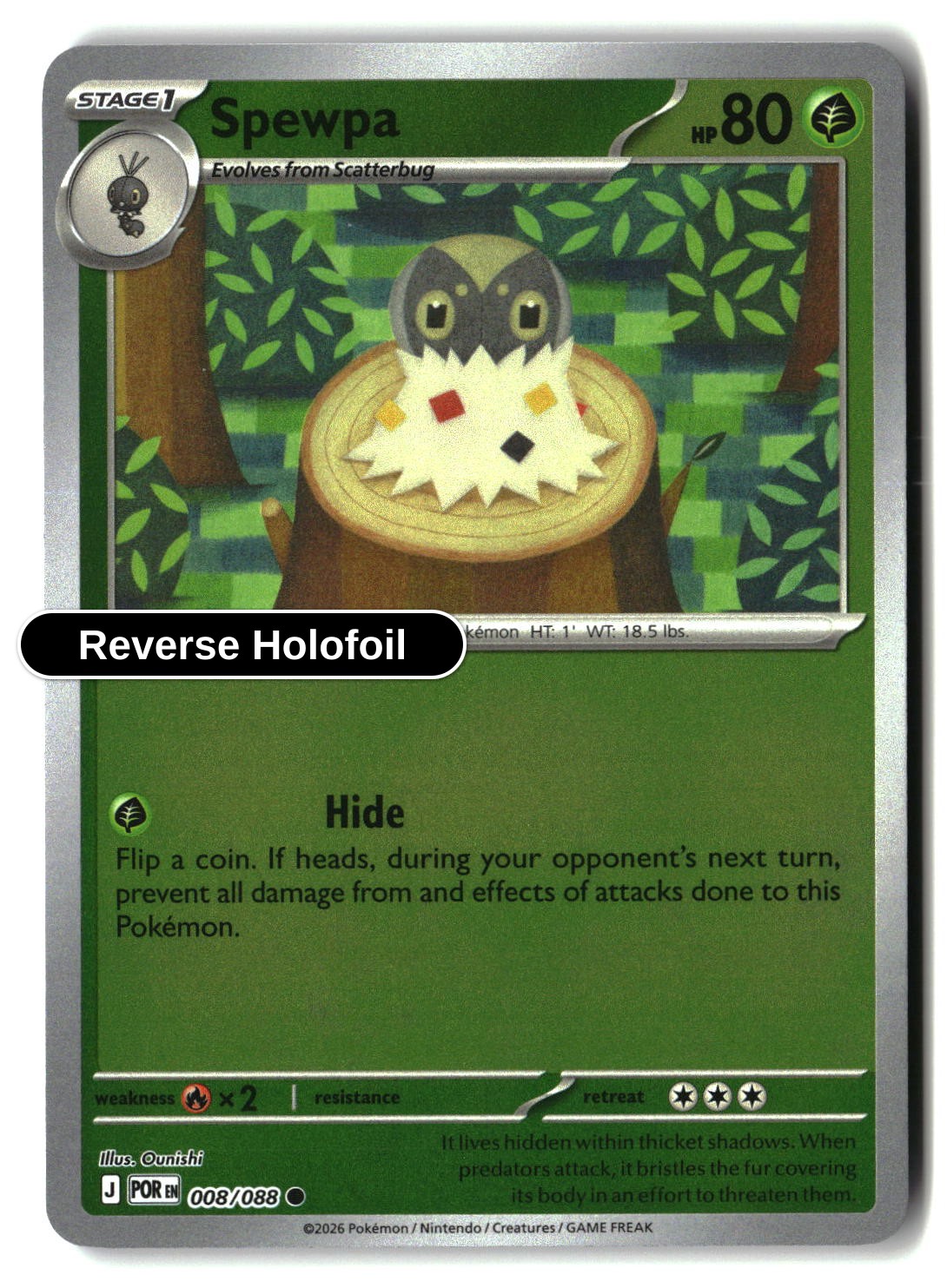 Spewpa - 008/088 - [POR - ME03: Perfect Order] - Reverse Holofoil