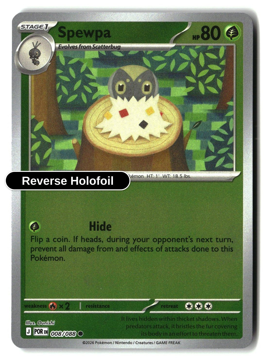 Spewpa - 008/088 - [POR - ME03: Perfect Order] - Reverse Holofoil