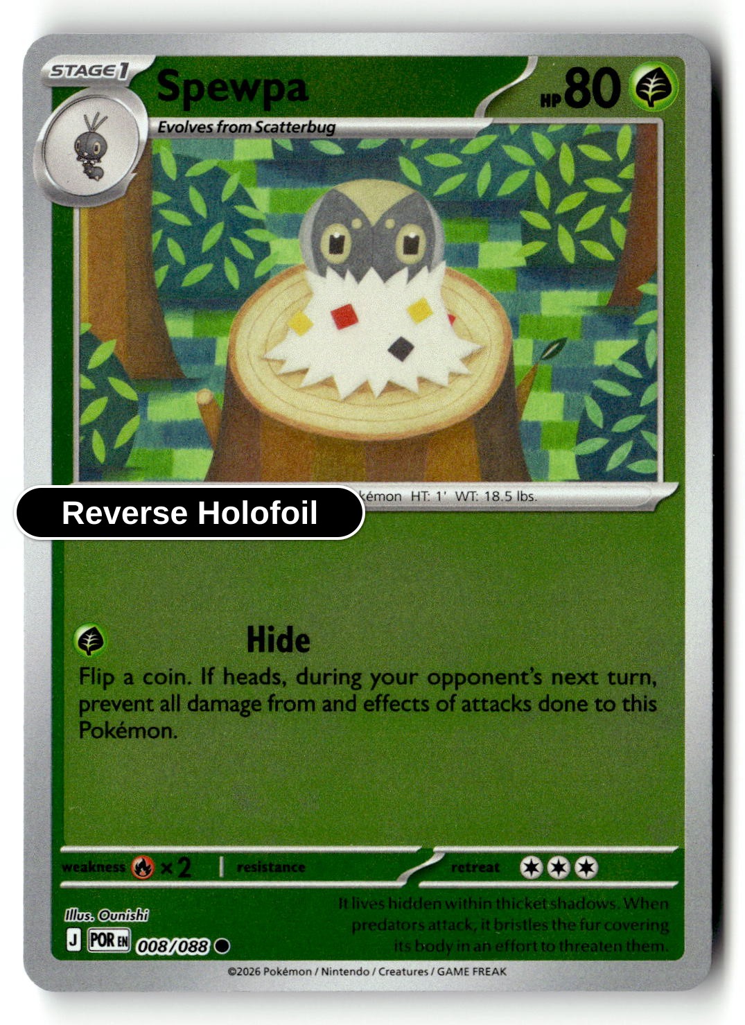 Spewpa - 008/088 - [POR - ME03: Perfect Order] - Reverse Holofoil
