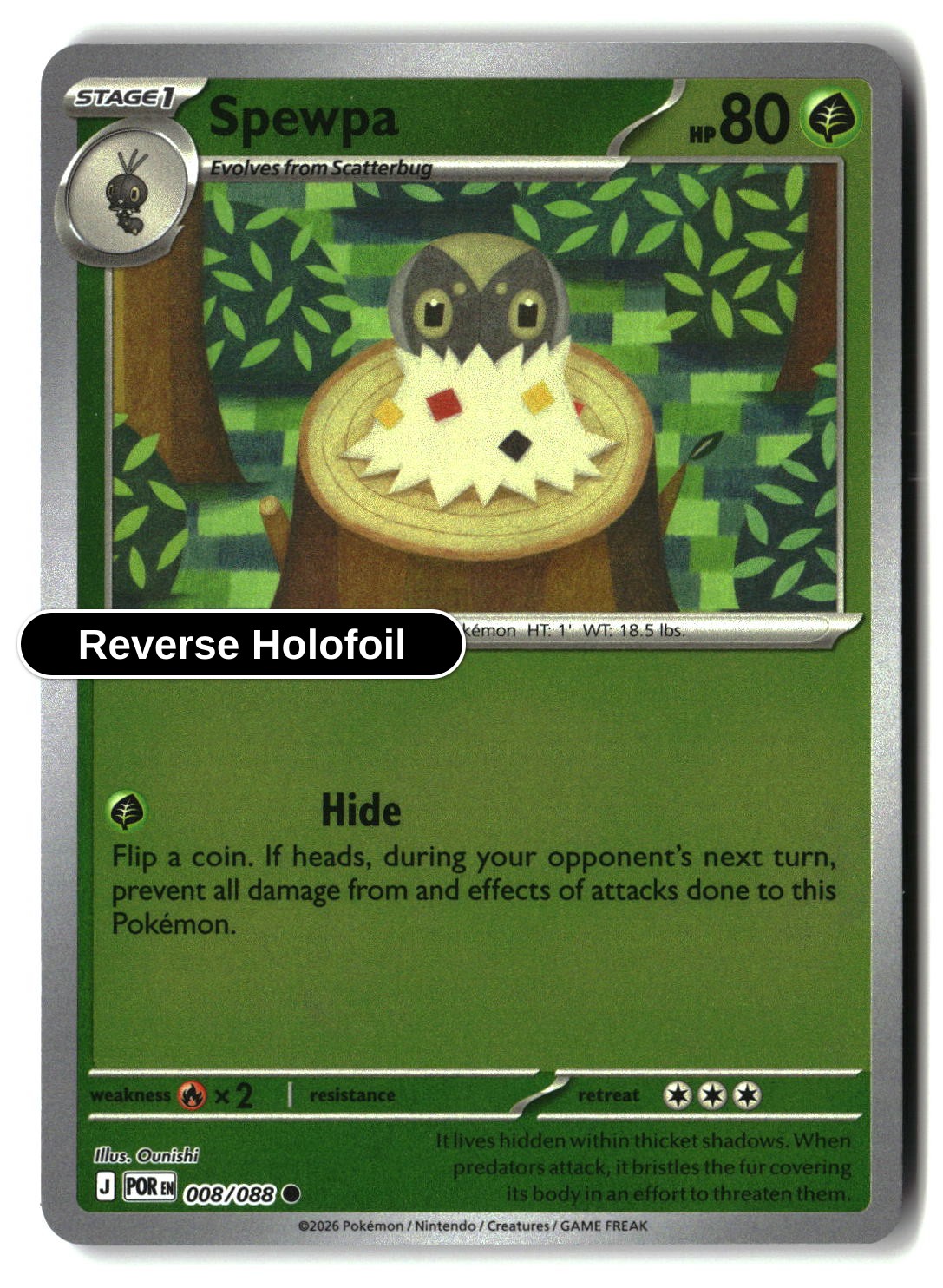 Spewpa - 008/088 - [POR - ME03: Perfect Order] - Reverse Holofoil