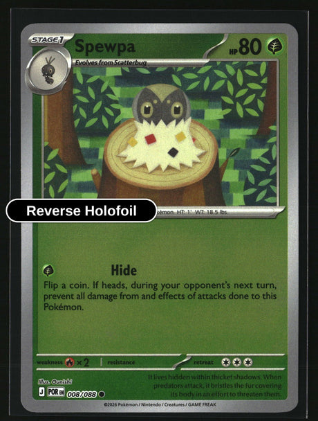 Spewpa - 008/088 - [POR - ME03: Perfect Order] - Reverse Holofoil