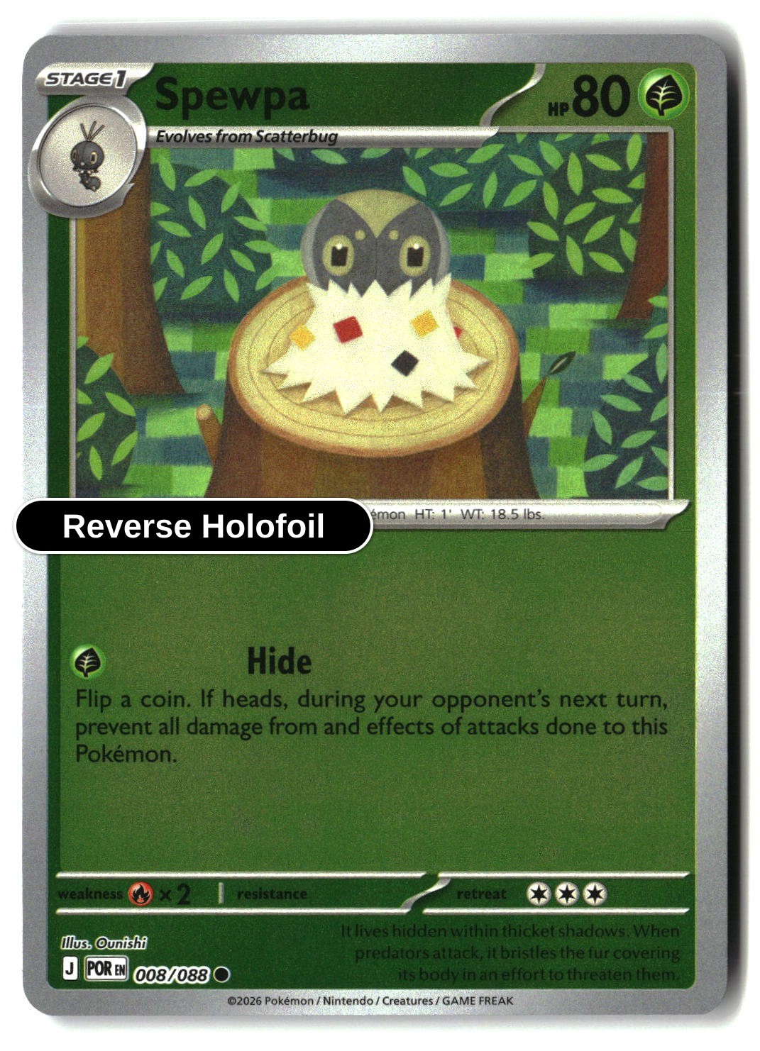 Spewpa - 008/088 - [POR - ME03: Perfect Order] - Reverse Holofoil