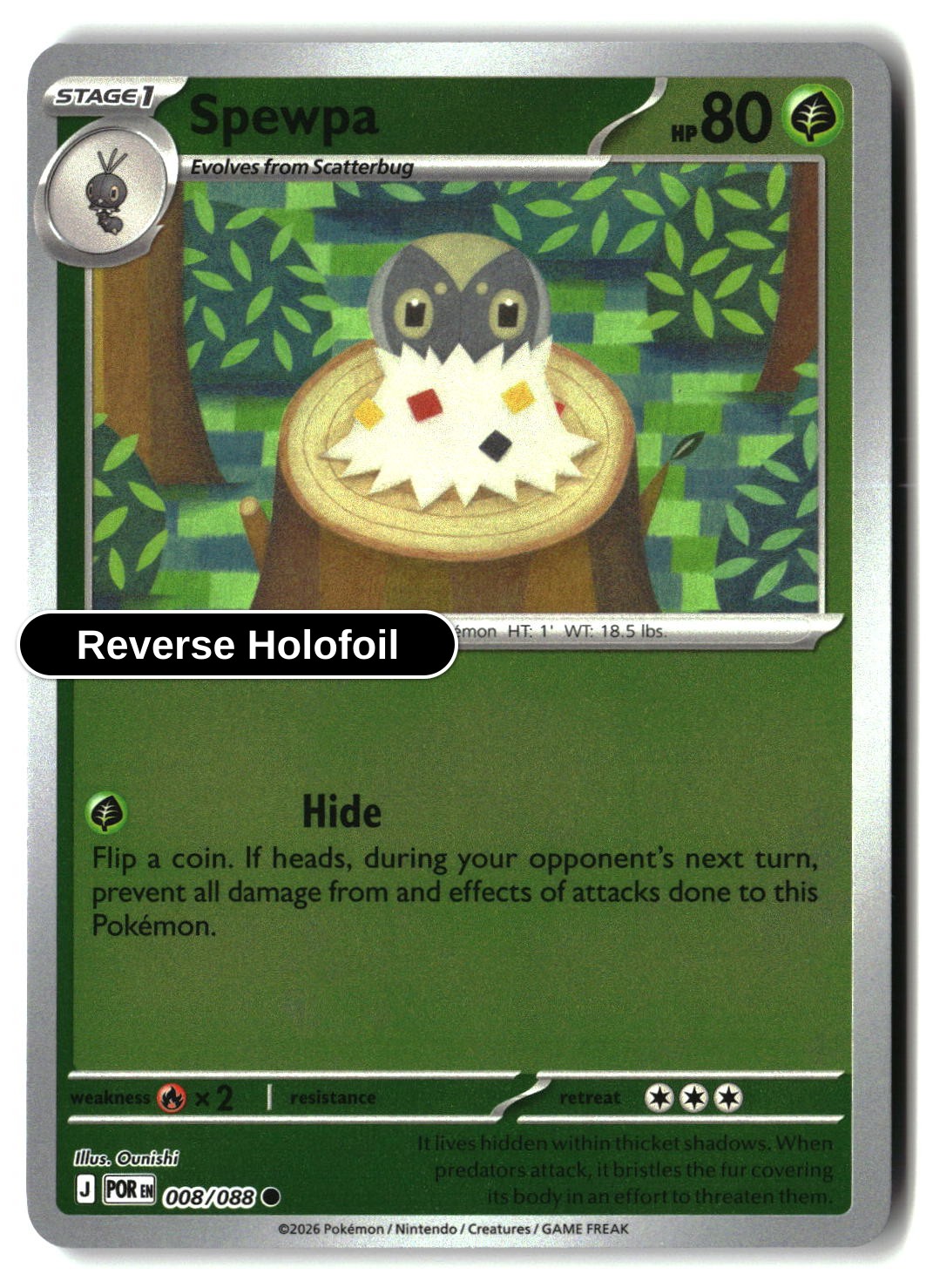 Spewpa - 008/088 - [POR - ME03: Perfect Order] - Reverse Holofoil