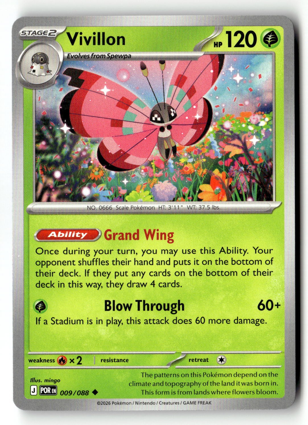 Vivillon - 009/088 - [POR - ME03: Perfect Order]