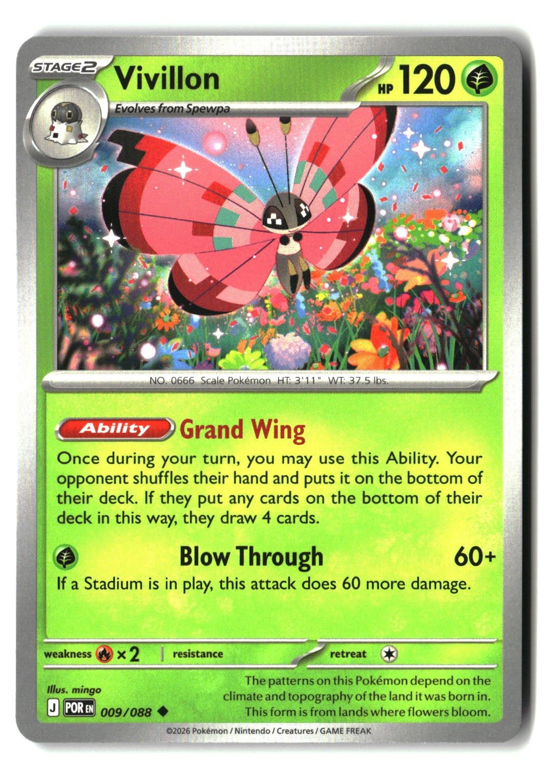 Vivillon - 009/088 - [POR - ME03: Perfect Order]