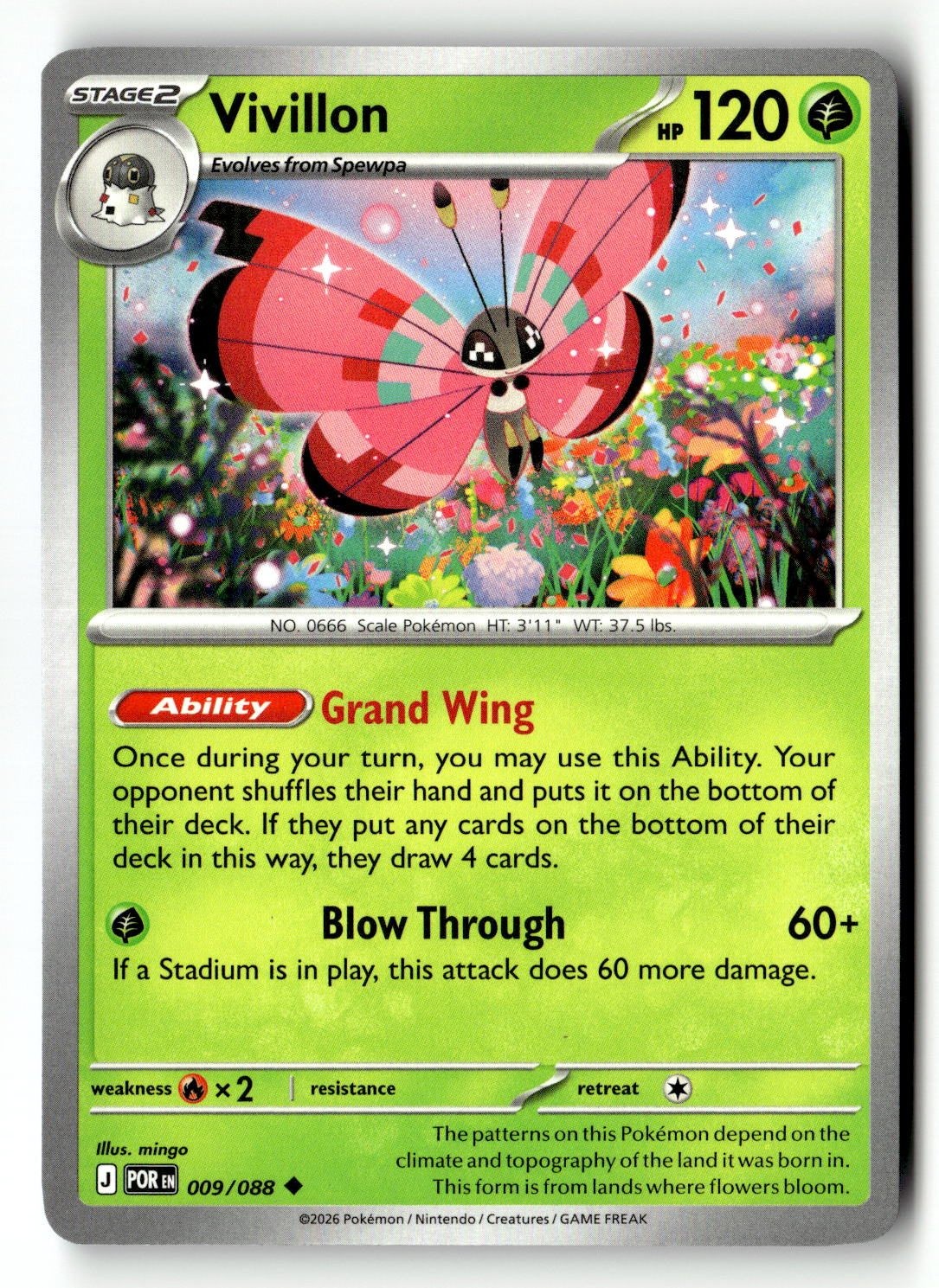 Vivillon - 009/088 - [POR - ME03: Perfect Order]