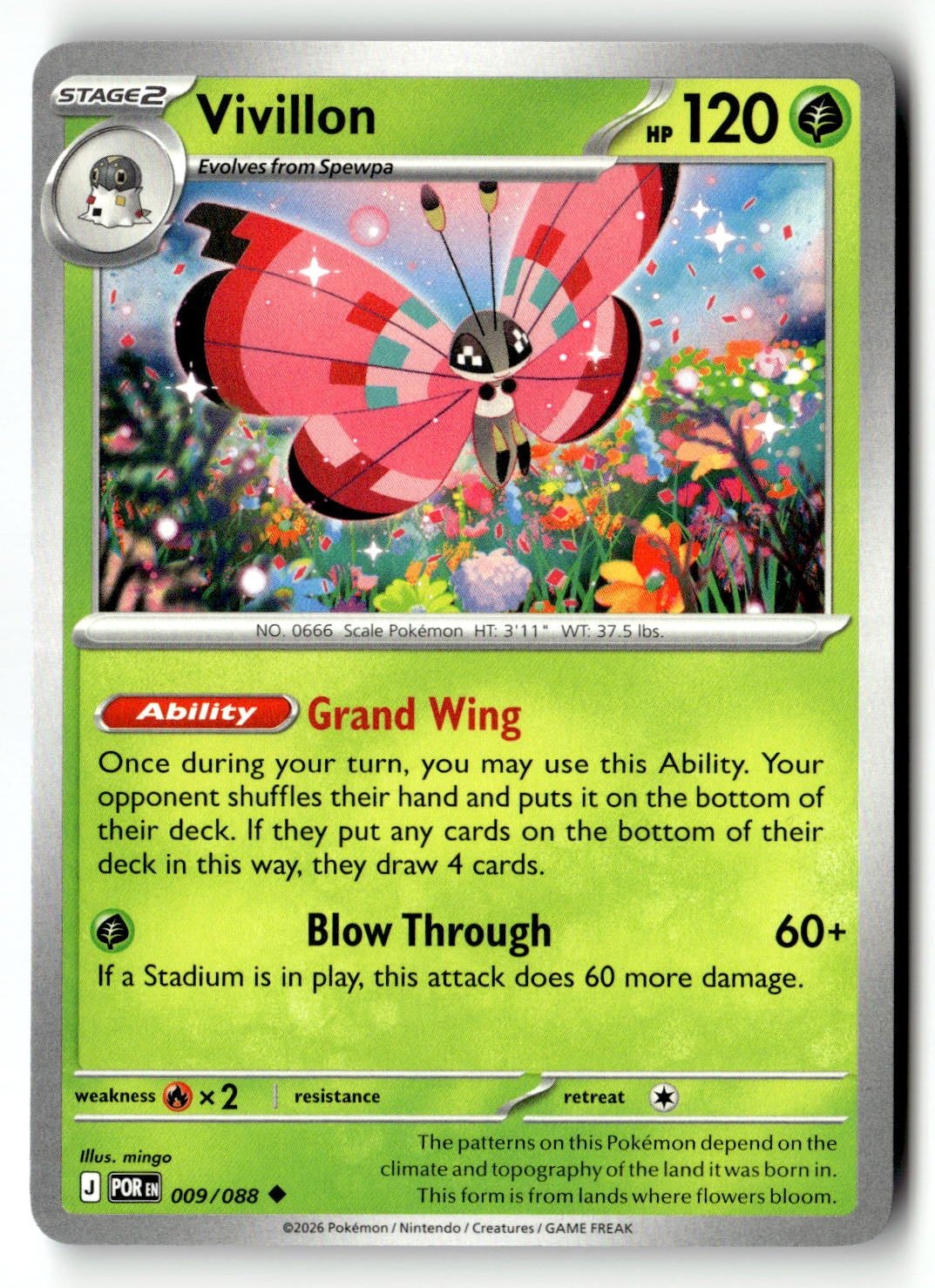 Vivillon - 009/088 - [POR - ME03: Perfect Order]