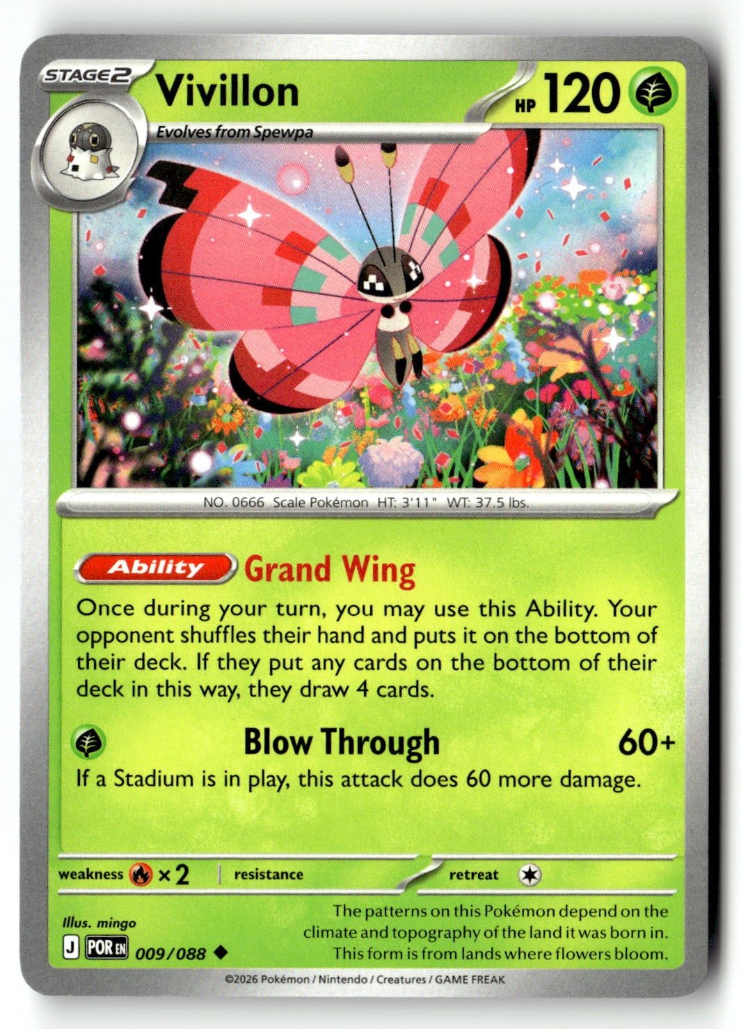 Vivillon - 009/088 - [POR - ME03: Perfect Order]