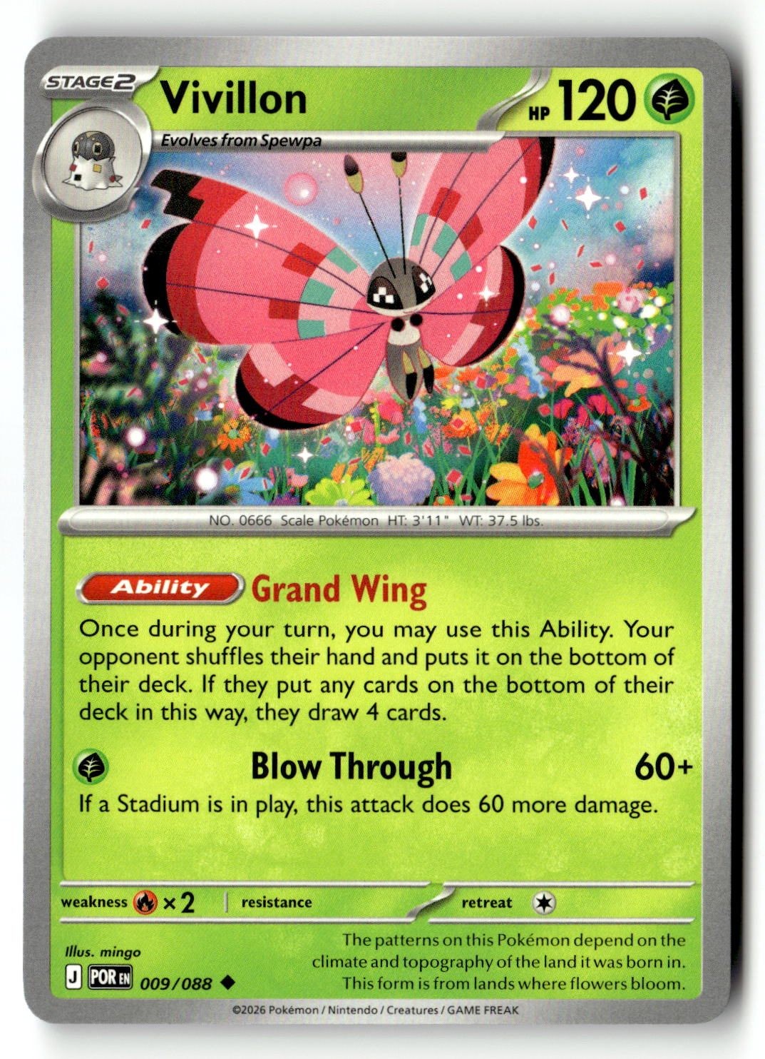 Vivillon - 009/088 - [POR - ME03: Perfect Order]