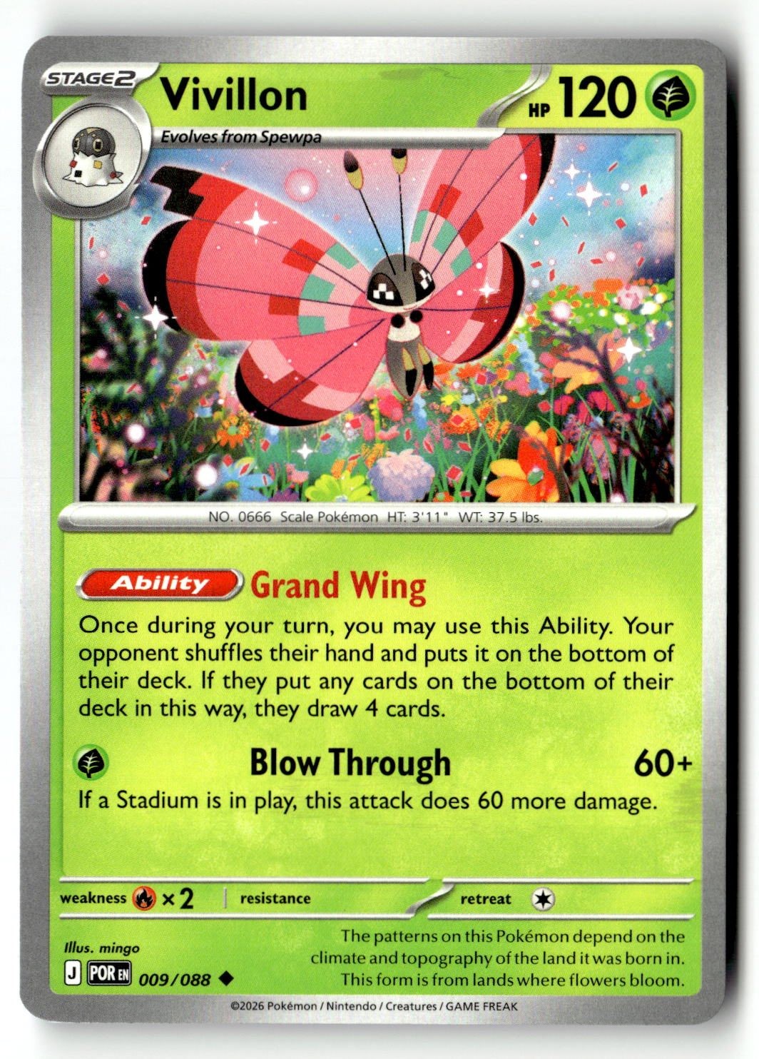 Vivillon - 009/088 - [POR - ME03: Perfect Order]