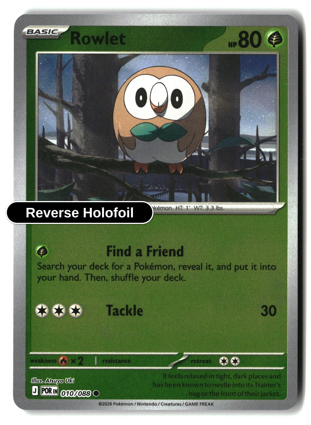 Rowlet - 010/088 - [POR - ME03: Perfect Order] - Reverse Holofoil