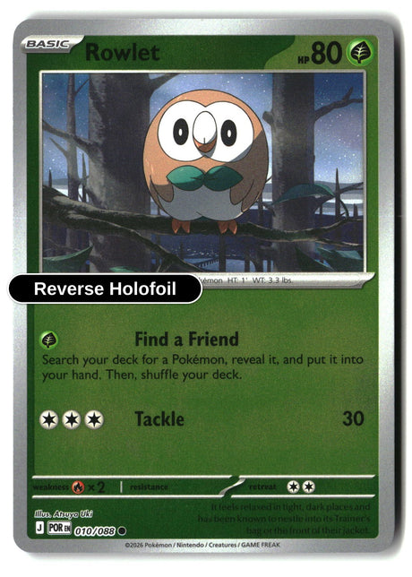 Rowlet - 010/088 - [POR - ME03: Perfect Order] - Reverse Holofoil
