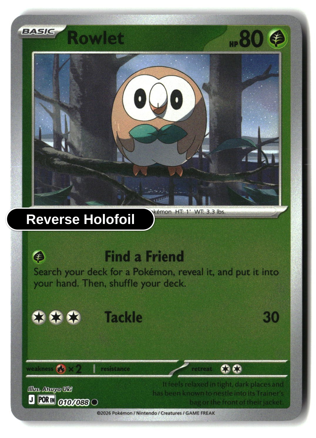 Rowlet - 010/088 - [POR - ME03: Perfect Order] - Reverse Holofoil