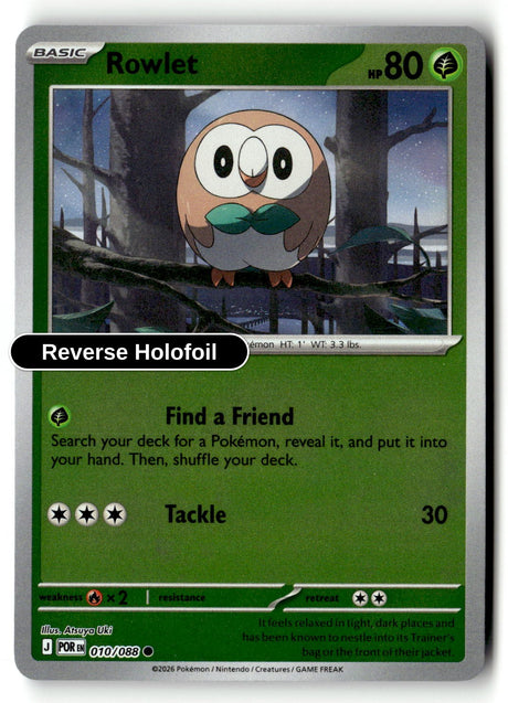 Rowlet - 010/088 - [POR - ME03: Perfect Order] - Reverse Holofoil