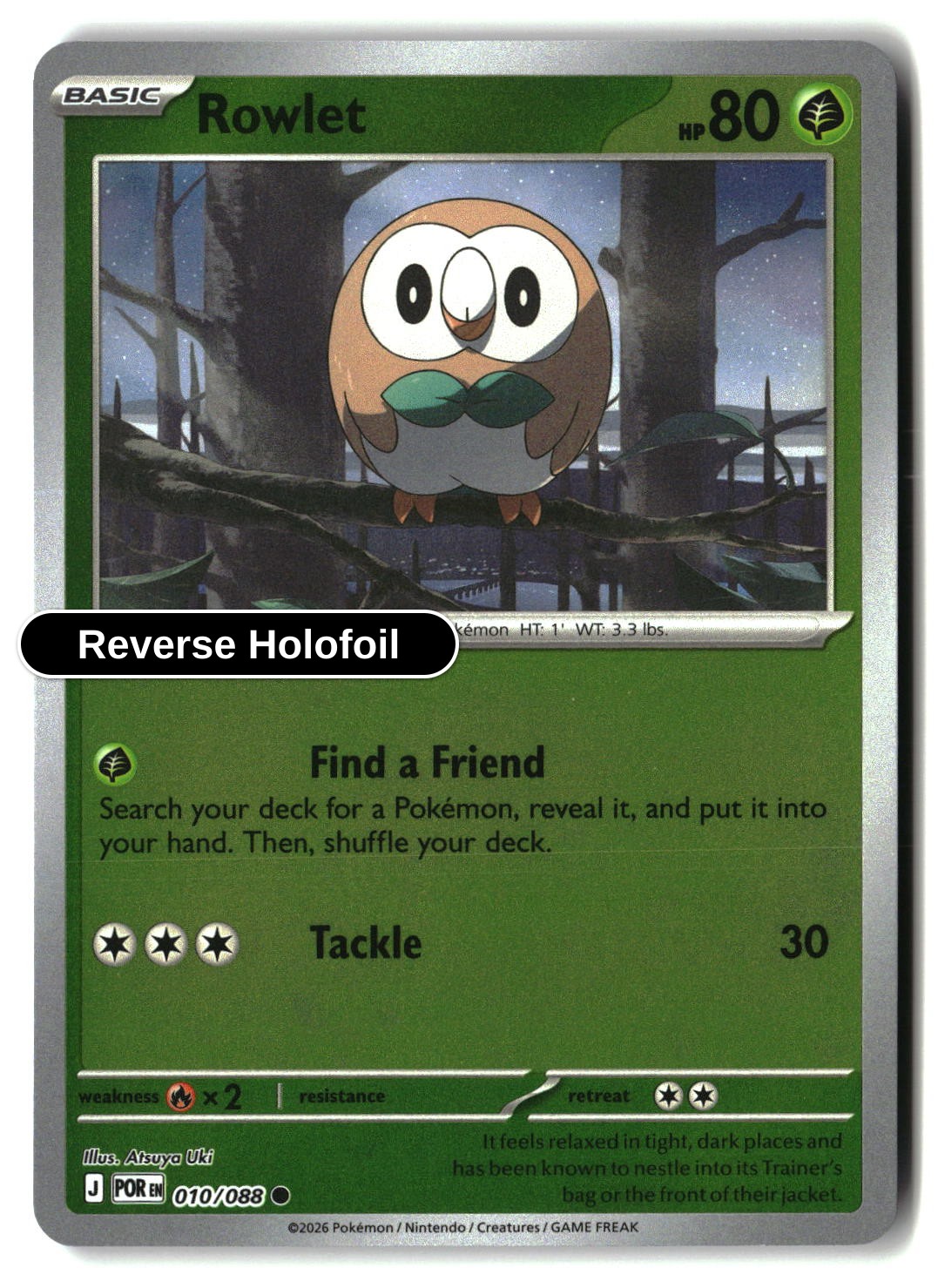 Rowlet - 010/088 - [POR - ME03: Perfect Order] - Reverse Holofoil