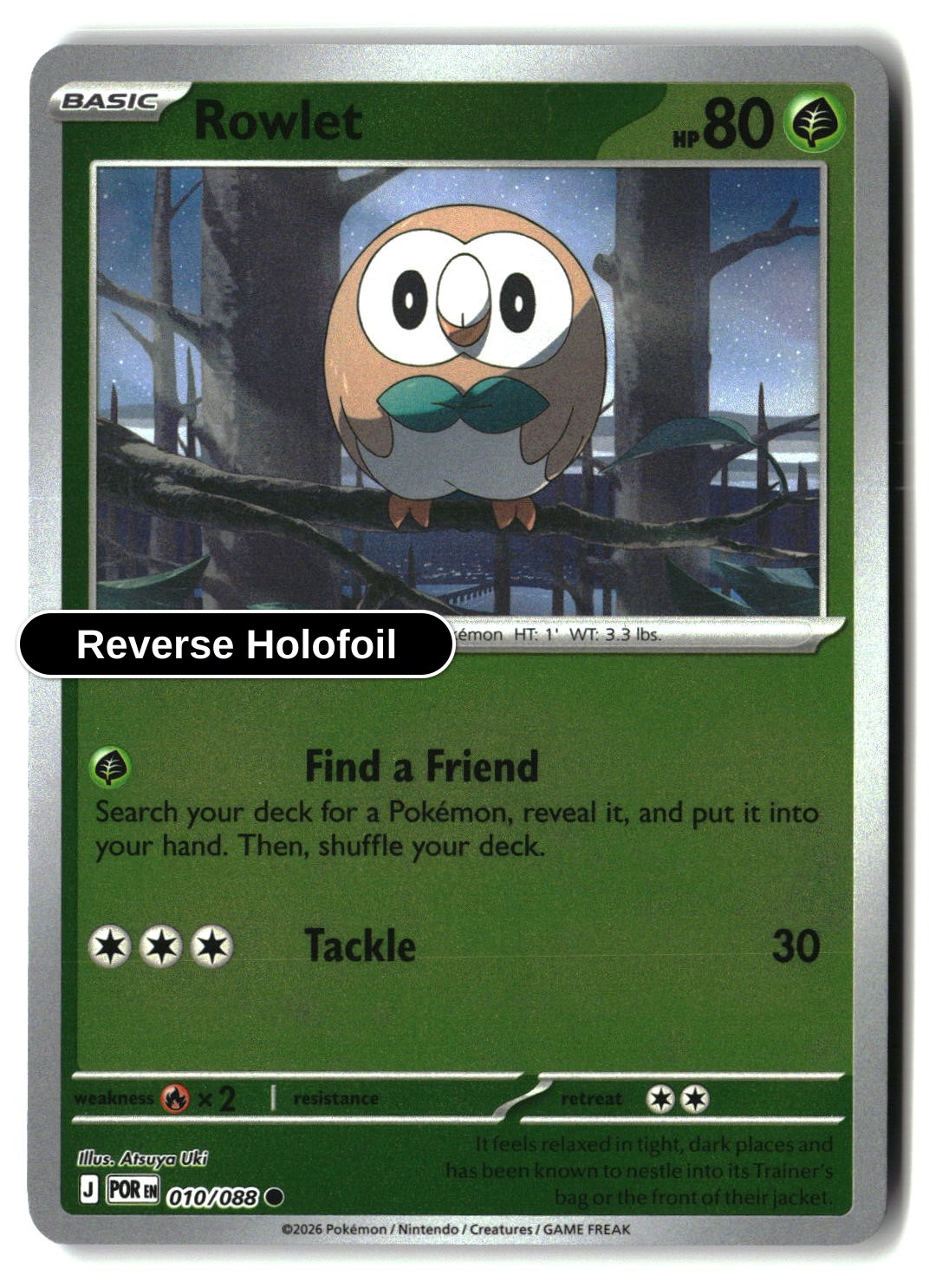 Rowlet - 010/088 - [POR - ME03: Perfect Order] - Reverse Holofoil