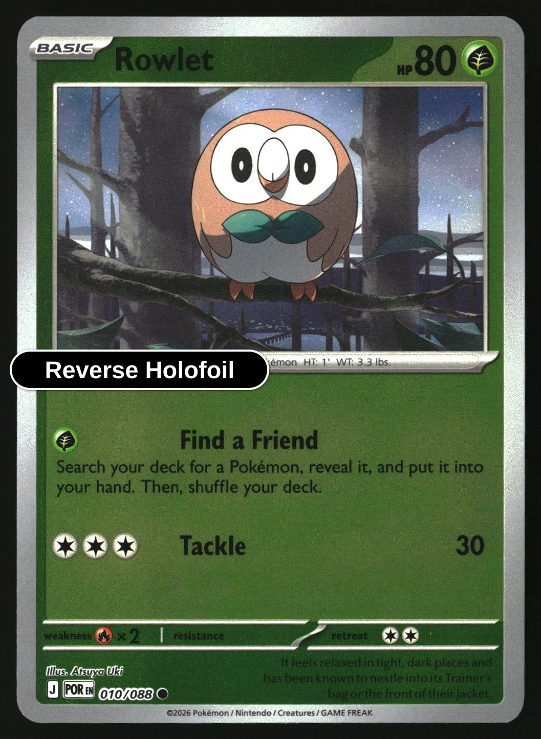 Rowlet - 010/088 - [POR - ME03: Perfect Order] - Reverse Holofoil