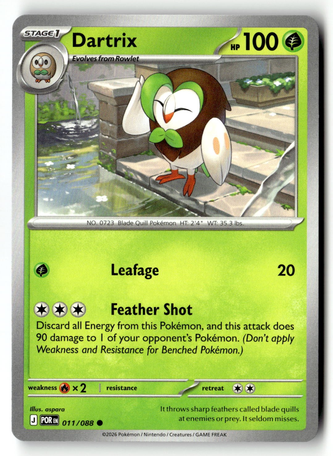 Dartrix - 011/088 - [POR - ME03: Perfect Order]