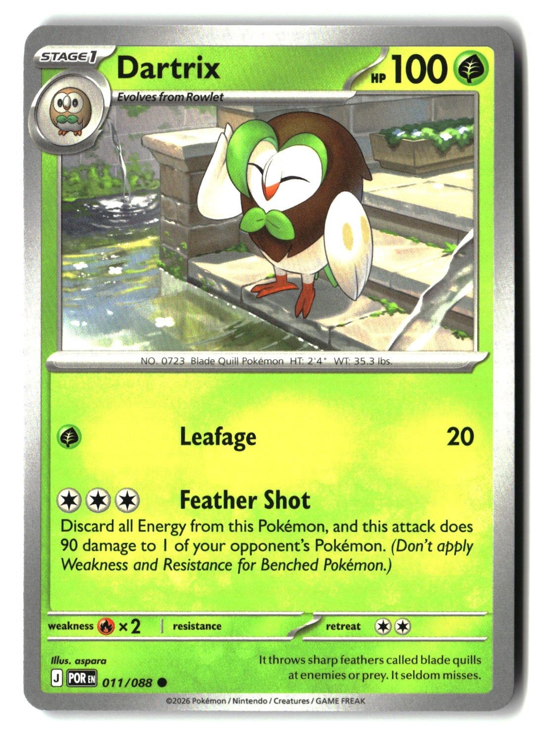 Dartrix - 011/088 - [POR - ME03: Perfect Order]