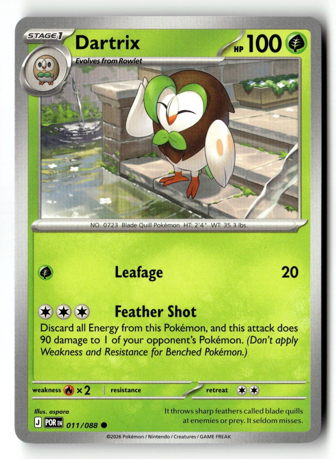 Dartrix - 011/088 - [POR - ME03: Perfect Order]