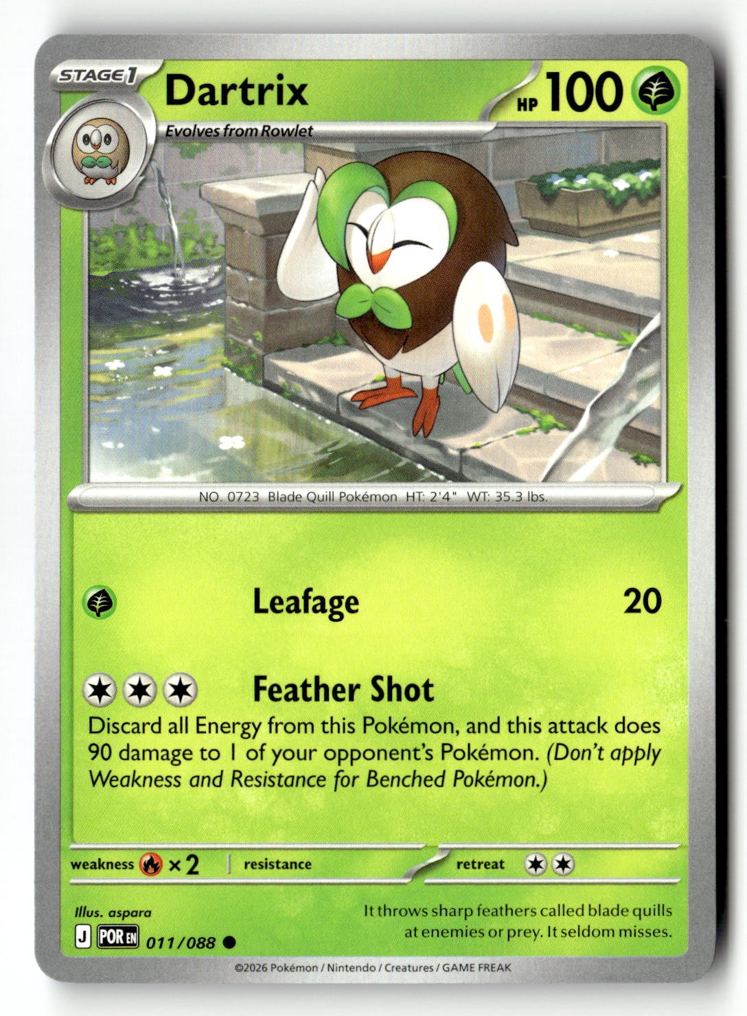 Dartrix - 011/088 - [POR - ME03: Perfect Order]