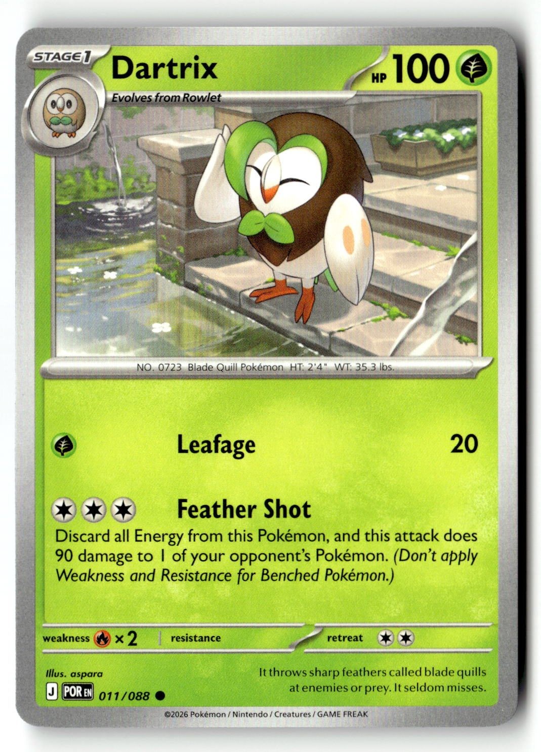 Dartrix - 011/088 - [POR - ME03: Perfect Order]