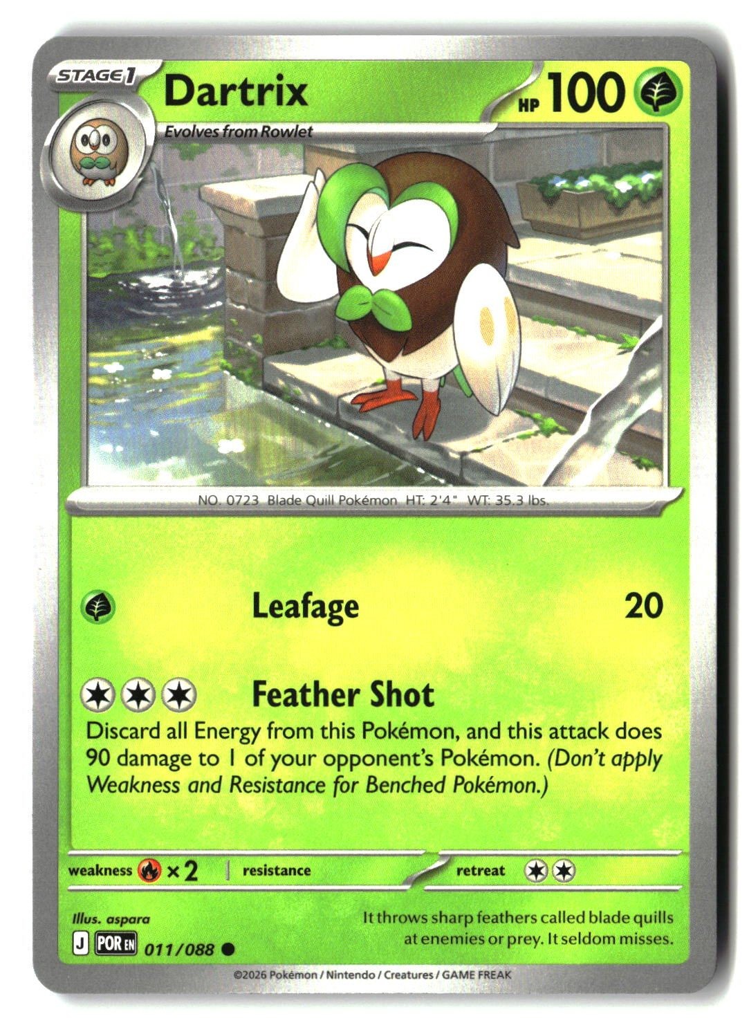 Dartrix - 011/088 - [POR - ME03: Perfect Order]
