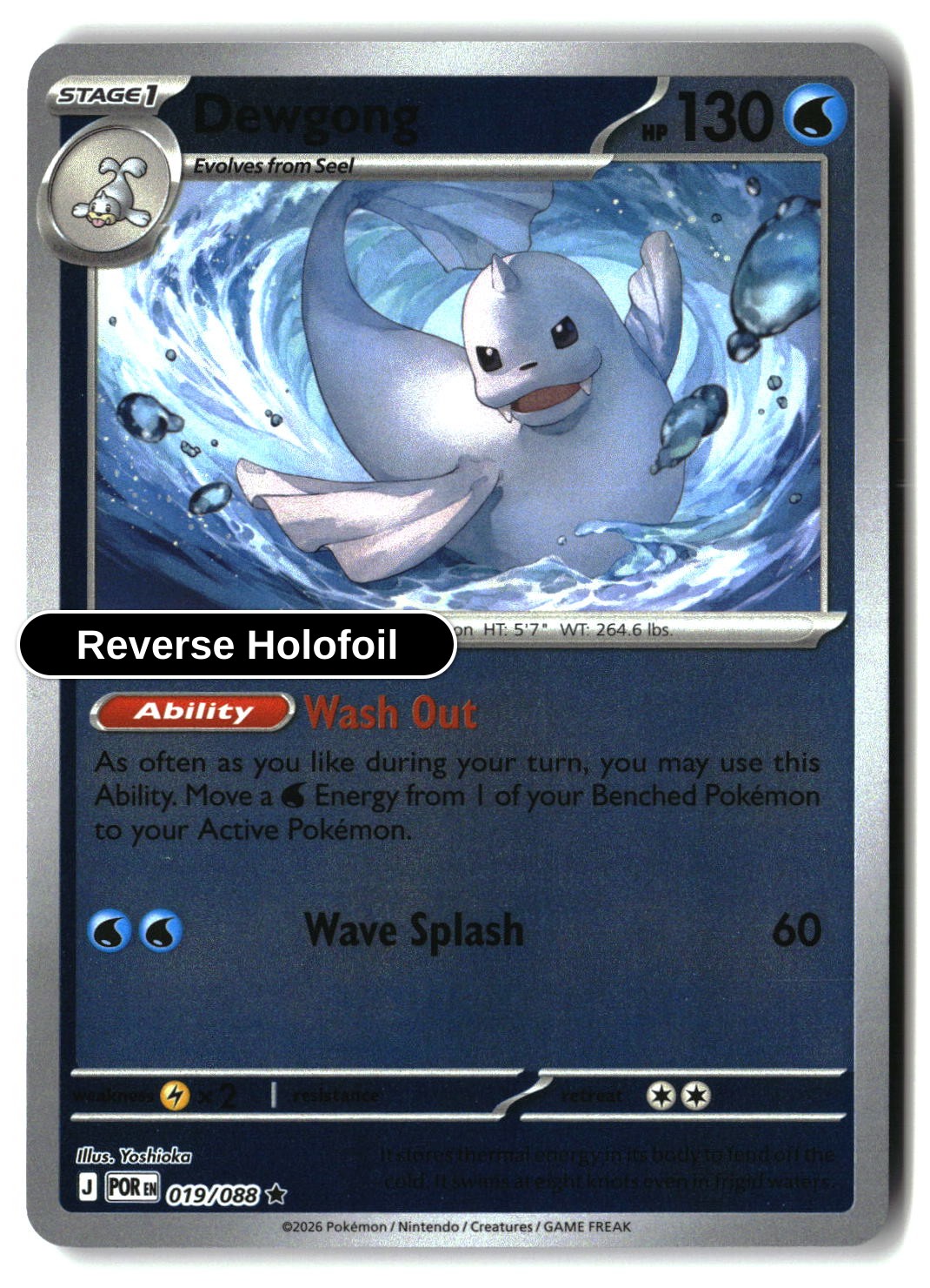 Dewgong - 019/088 - [POR - ME03: Perfect Order] - Reverse Holofoil
