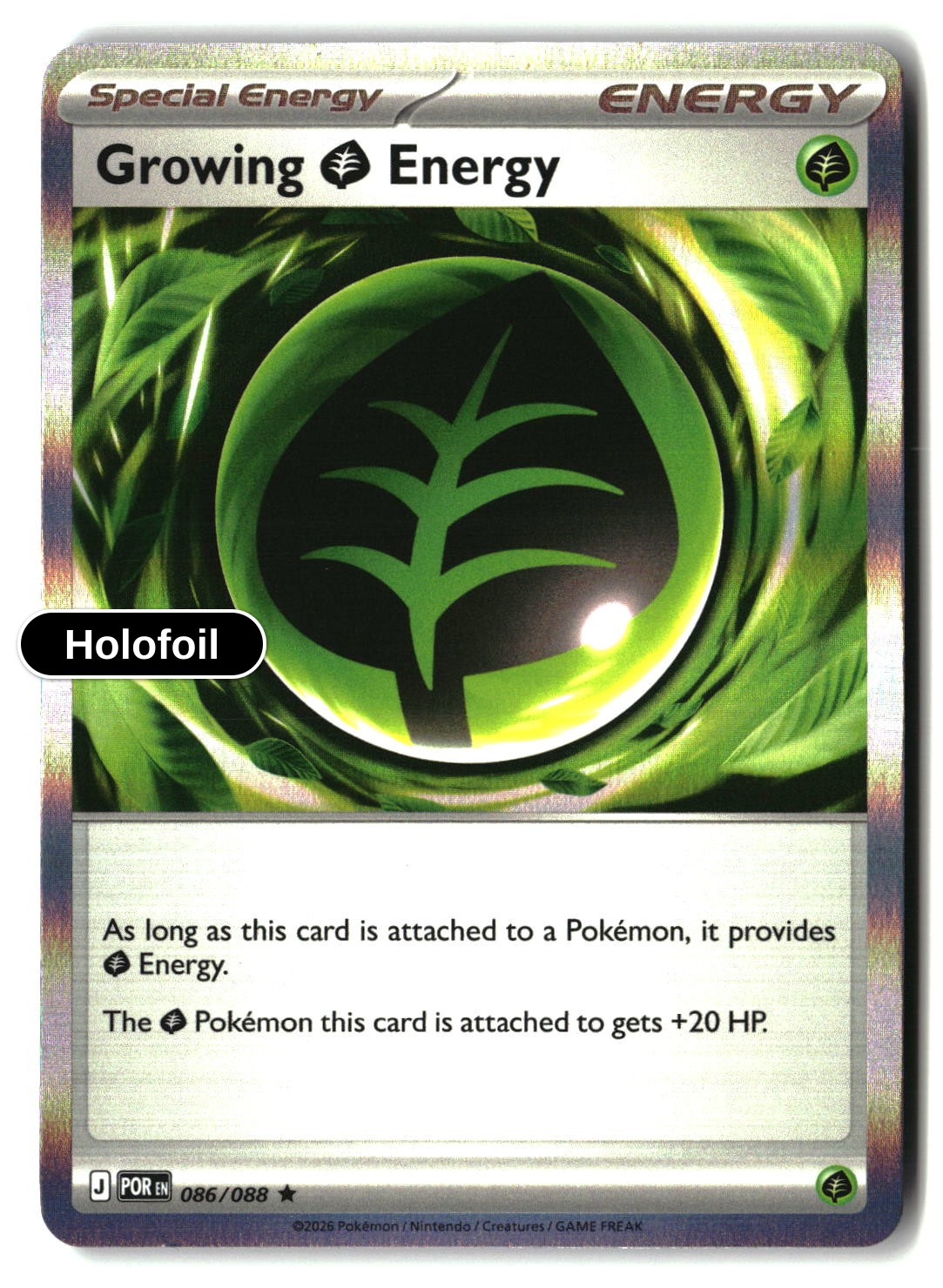 Growing Grass Energy - 086/088 - [POR - ME03: Perfect Order] - Holofoil