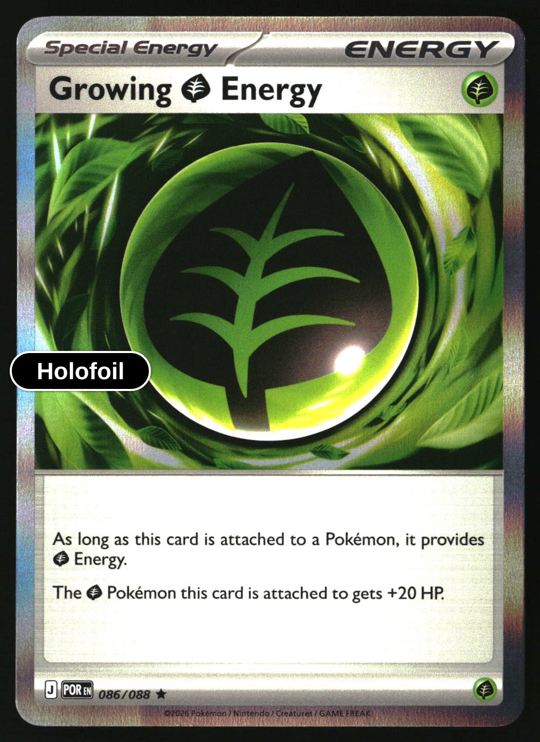 Growing Grass Energy - 086/088 - [POR - ME03: Perfect Order] - Holofoil
