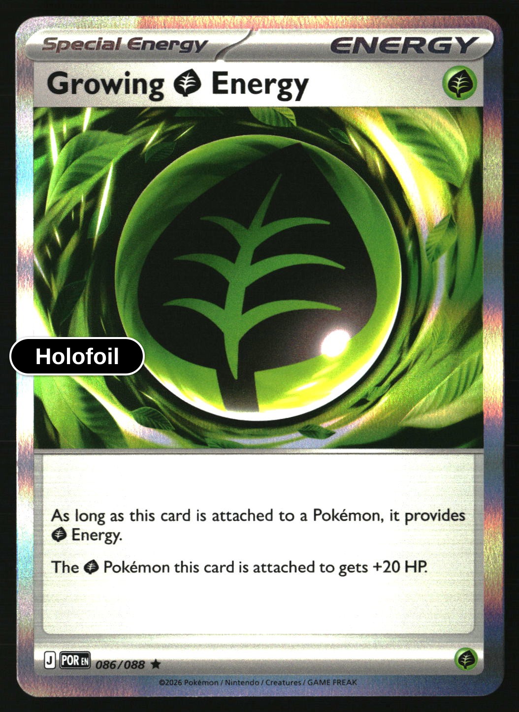 Growing Grass Energy - 086/088 - [POR - ME03: Perfect Order] - Holofoil