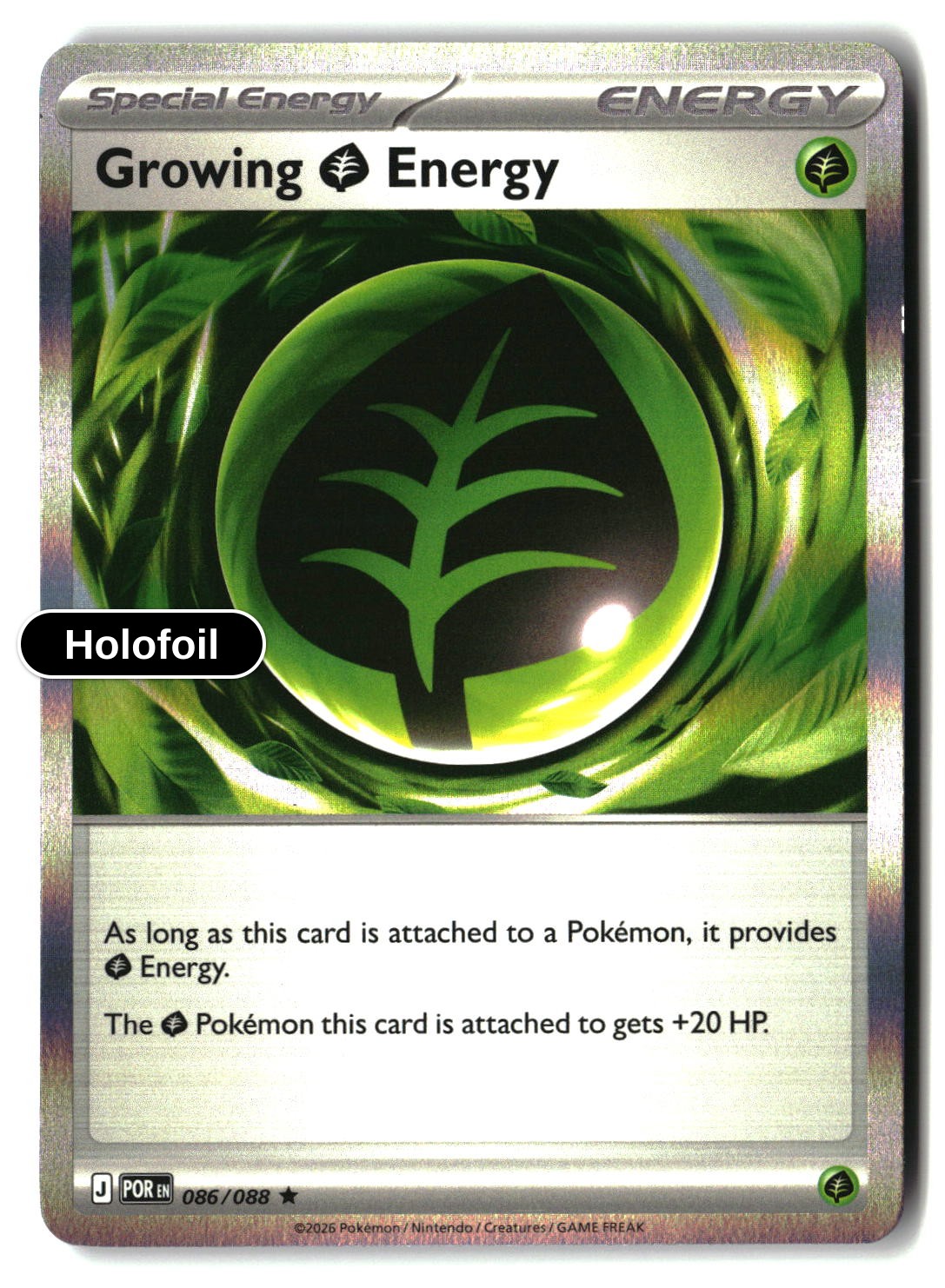 Growing Grass Energy - 086/088 - [POR - ME03: Perfect Order] - Holofoil