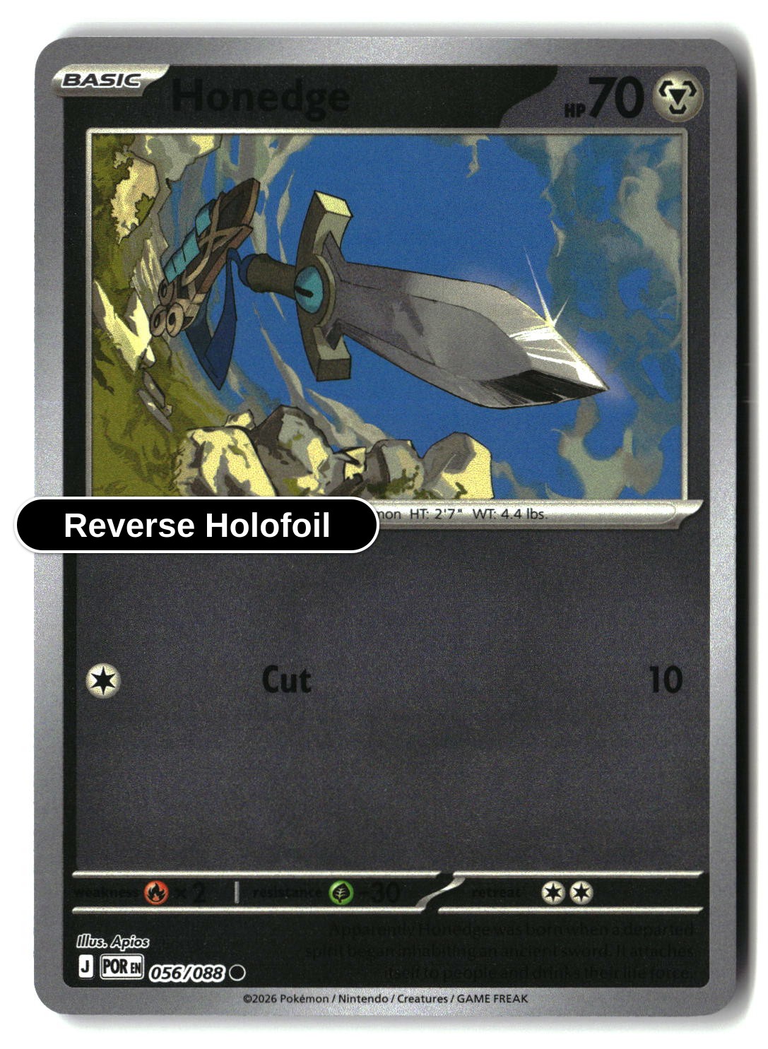 Honedge - 056/088 - [POR - ME03: Perfect Order] - Reverse Holofoil
