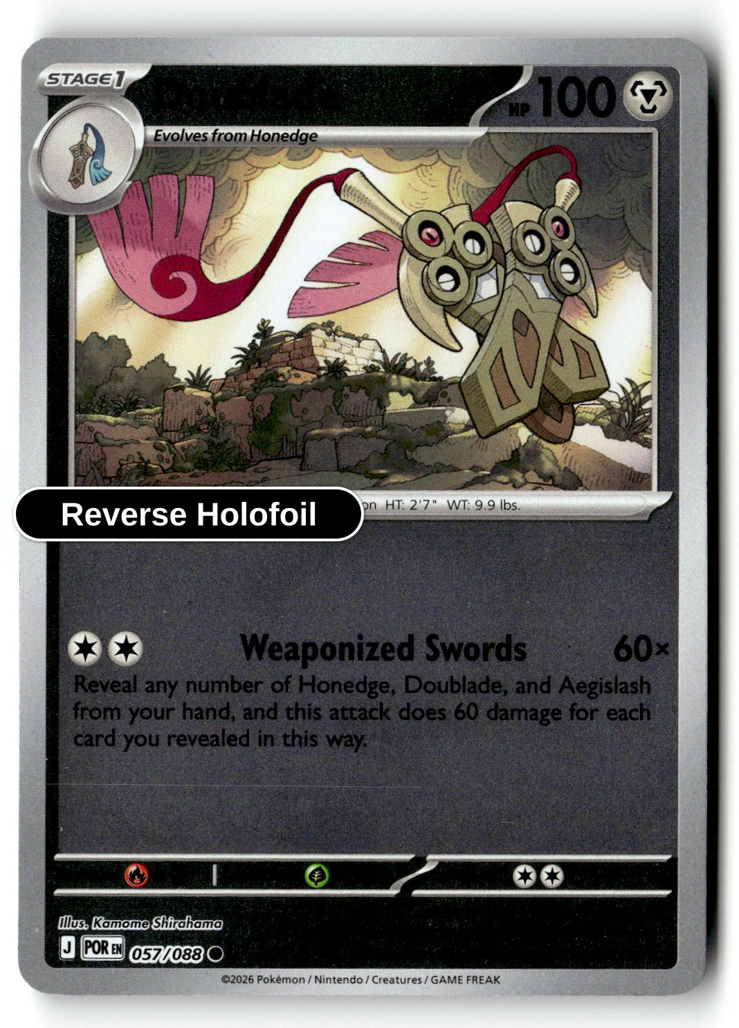 Doublade - 057/088 - [POR - ME03: Perfect Order] - Reverse Holofoil