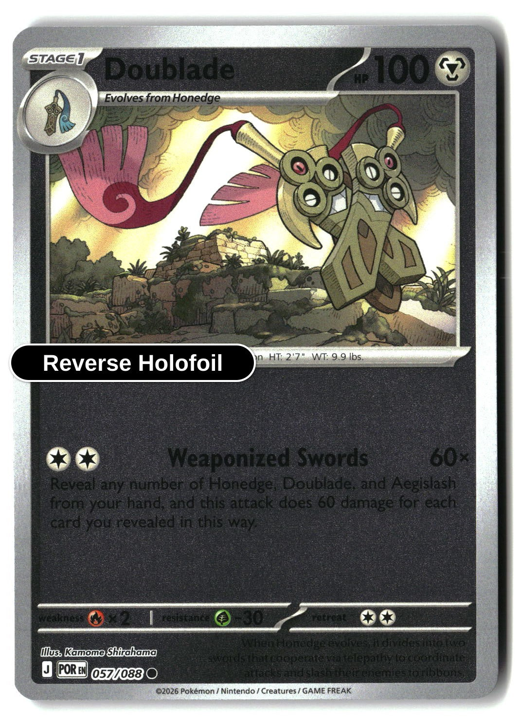 Doublade - 057/088 - [POR - ME03: Perfect Order] - Reverse Holofoil