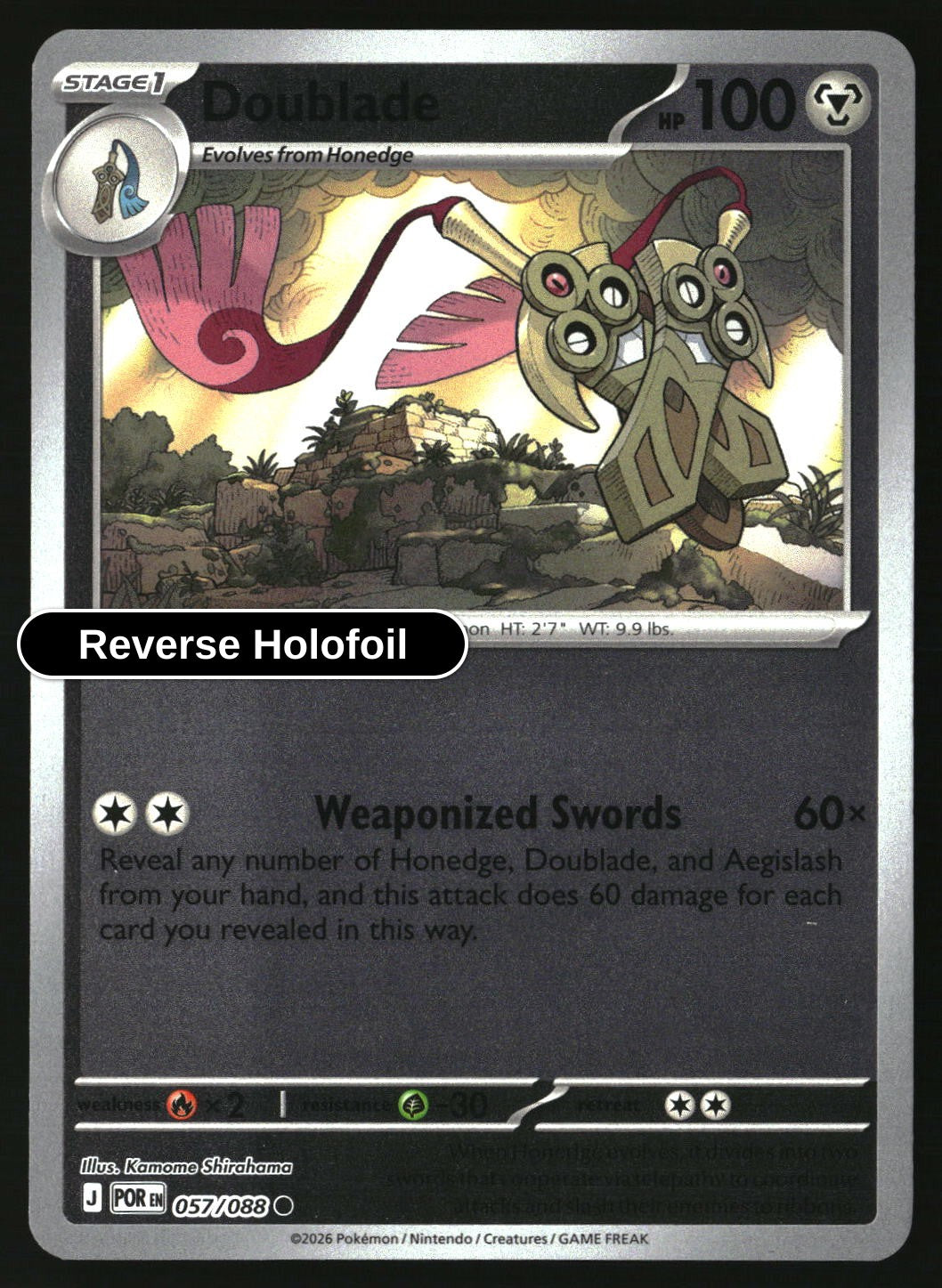 Doublade - 057/088 - [POR - ME03: Perfect Order] - Reverse Holofoil