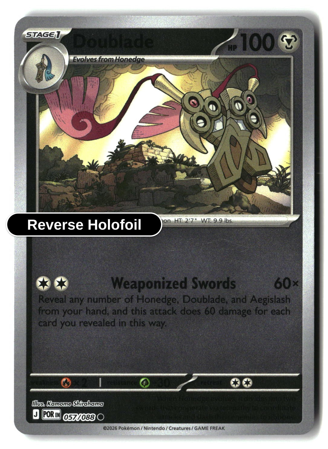 Doublade - 057/088 - [POR - ME03: Perfect Order] - Reverse Holofoil