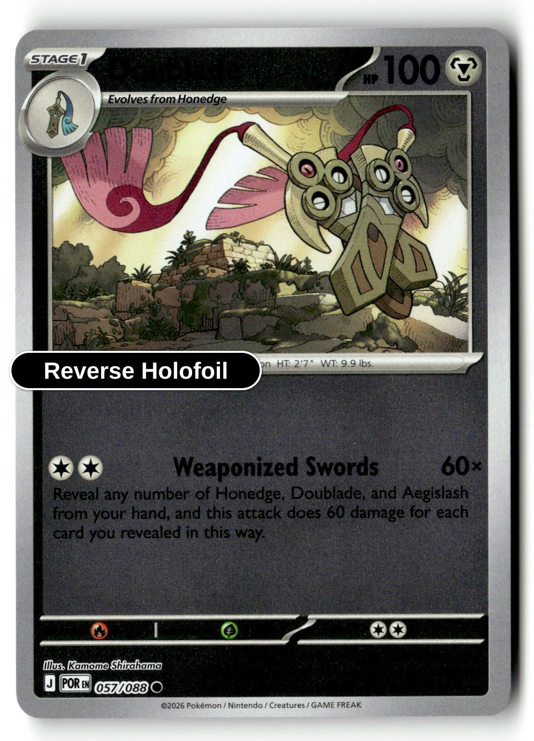Doublade - 057/088 - [POR - ME03: Perfect Order] - Reverse Holofoil
