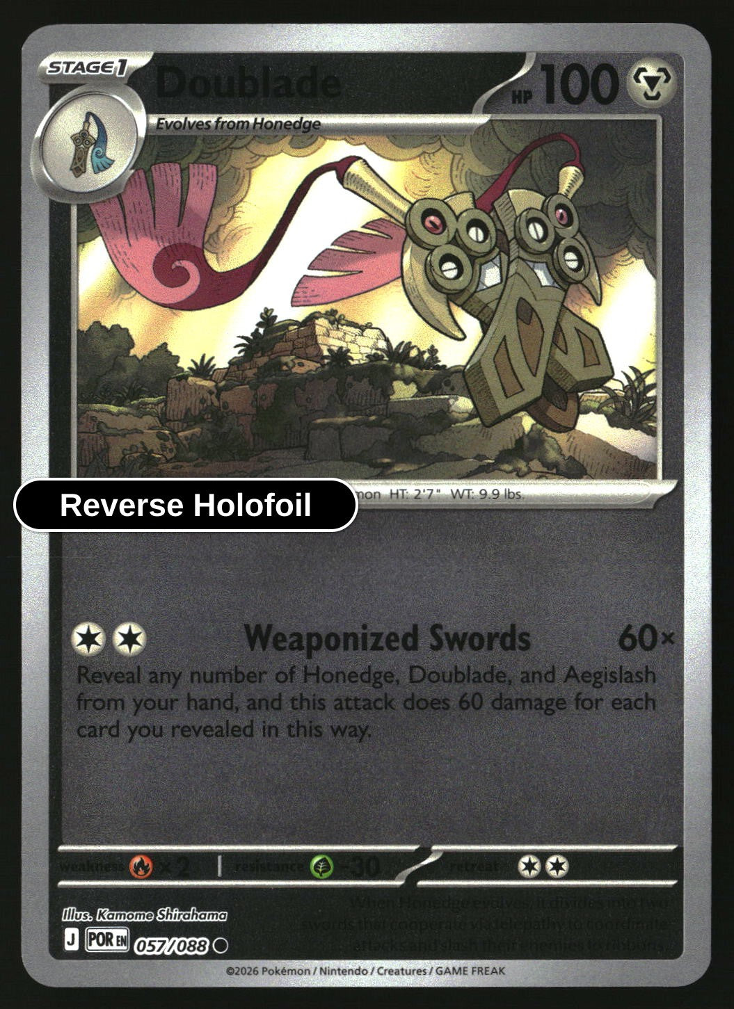 Doublade - 057/088 - [POR - ME03: Perfect Order] - Reverse Holofoil