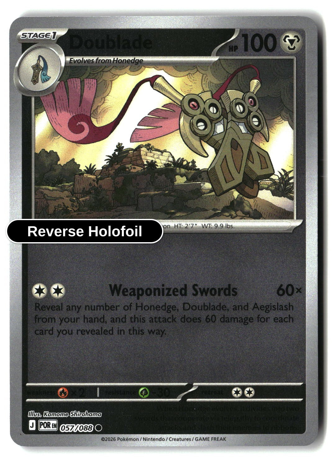 Doublade - 057/088 - [POR - ME03: Perfect Order] - Reverse Holofoil