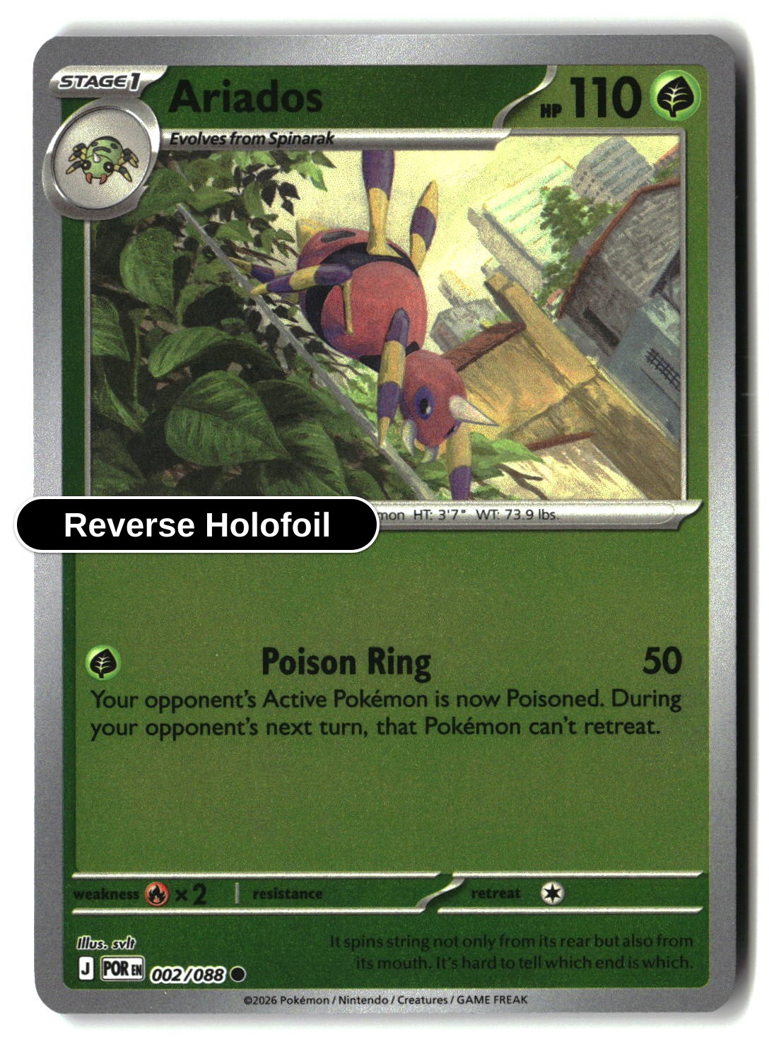 Ariados - 002/088 - [POR - ME03: Perfect Order] - Reverse Holofoil