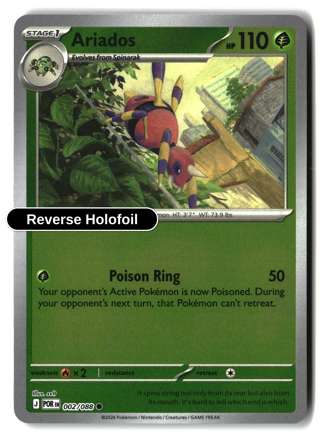 Ariados - 002/088 - [POR - ME03: Perfect Order] - Reverse Holofoil