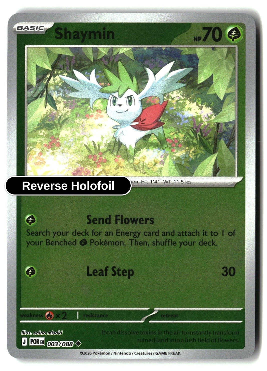 Shaymin - 003/088 - [POR - ME03: Perfect Order] - Reverse Holofoil