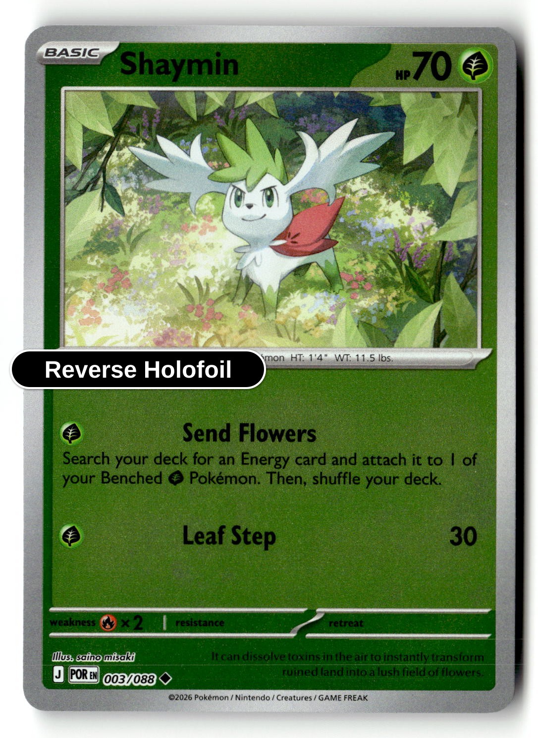 Shaymin - 003/088 - [POR - ME03: Perfect Order] - Reverse Holofoil