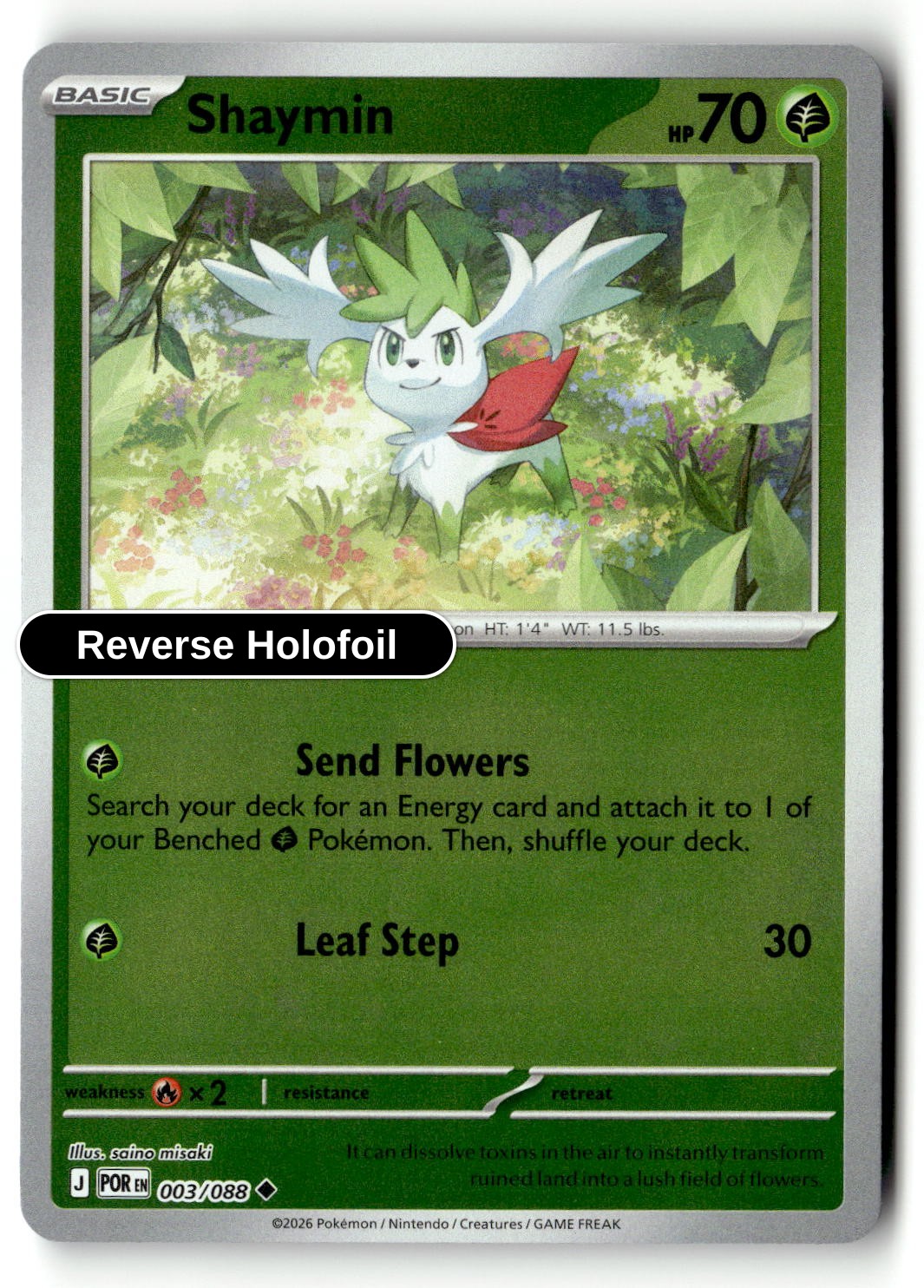 Shaymin - 003/088 - [POR - ME03: Perfect Order] - Reverse Holofoil